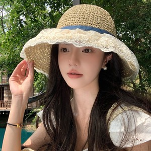 Chapeau de soleil en papier pour femme, style personnage, pour les vacances en plein air, la plage, la pêche et le cyclisme - Product Image 6