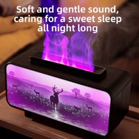 Diffuseur d'arômes et humidificateur silencieux à flamme de cheminée simulée, pulvérisateur de parfum automatique pour la maison et la chambre