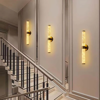 Applique murale LED en albâtre espagnol, design moderne et épuré, cuivre, lumière blanc chaud 3000K, durée de vie 10000 heures, pour salon et chambre