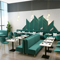 Banquette en tissu personnalisée, moderne, pour restauration rapide, meubles de restaurant en bois massif, table et chaise de salle à manger