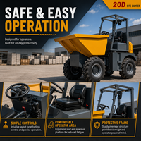 Camion benne autochargeur 4x4 à roues motrices, diesel, pour travaux de construction