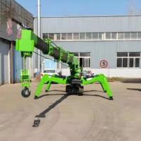 Grue araignée compacte sur chenilles avec télécommande et flèche télescopique hydraulique pour la construction et le levage