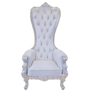 Chaise Trône Blanche Moderne pour Mariés, Mobilier de Style Antique pour Hôtels et Villas, Chaises de Mariage en Bois Massif - Product Image 4