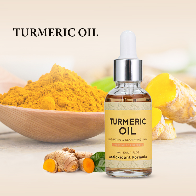 Натуральное органическое Отбеливающее антивозрастное эфирное масло против акне, куркума, масло для лица