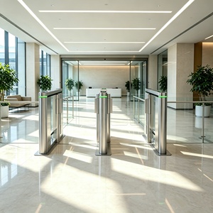 Torniquete de Seguridad con Reconocimiento Facial Automático, Puerta de Entrada y Salida para Gimnasios y Empresas, Barrera Giratoria con Lector RFID, Control de Acceso - Product Image 6