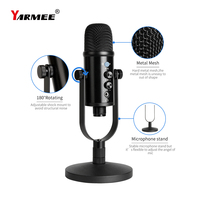 Nouveau produit USB YARMEE YR13 : Micro-casque filaire pour ordinateur, idéal pour le streaming en direct, l'enregistrement musical et les studios.