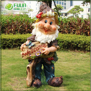 Statue de gnome de jardin en polyrésine grandeur nature, <span class=keywords><strong>nains</strong></span> en plein air, rassemblés dans un cerisier, pour parc, centre commercial, décoration de sculpture de dessin animé artificielle - Product Image 2