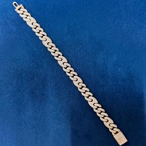 สร้อยข้อมือเพชรทำด้วยมือ925แข็ง VVS Moissanite สร้อยข้อมือเพชรเครื่องประดับคิวบามาแรงขายส่ง - Product Image 2