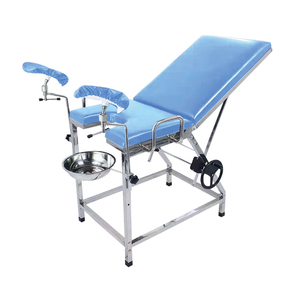 Mesa <span class=keywords><strong>de</strong></span> Exploración Ginecológica Manual Shenghao Clase I, Cama <span class=keywords><strong>de</strong></span> Examen Mecánica para Hospital con Soporte para Piernas para Pacientes Femeninas, 250 kg - Product Image 1