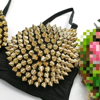 Nouveau fétiche Sexy soutien-gorge fête danse spectacle Rivet métal Punk soutien-gorge parcelle jouets de rôle BDSM jouets jeux pour adultes jouets sexuels pour les femmes