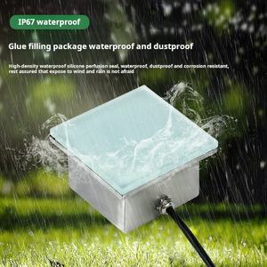 Personnalisé extérieur 3W IP67 <span class=keywords><strong>verre</strong></span> dépoli LED brique lumière carré changement <span class=keywords><strong>de</strong></span> couleur encastré <span class=keywords><strong>sol</strong></span> LED carrelage finisseur lumière <span class=keywords><strong>pour</strong></span> les planchers - Product Image 2