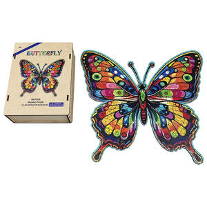 Rompecabezas de Mariposas de 300 Piezas para Adultos, Rompecabezas Educativo Ecológico con Temática de Insectos, Juguete de Madera DIY Relajante - Product Image 2