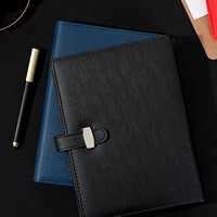 Cubierta de Cuaderno de Cuero con 6 Anillas, Tapa Dura, Recargable, para Promoción