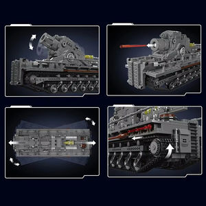 MOULD KING 20028 Bloques de construcción de tanques de control remoto militar-Construye el modelo Karl Mortar-Regalos ideales para niños - Product Image 4