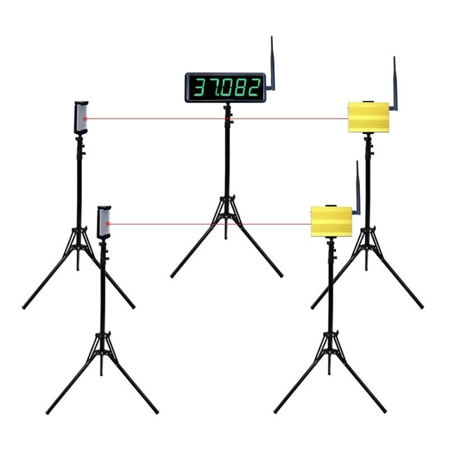 GANXIN Electronic Racing Stopwatch Timing System Clock, Athletes Running Speed Training LED Track Field Laser Timer for Sprints