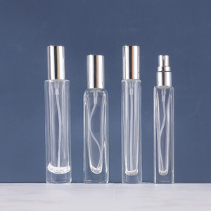 All'ingrosso riutilizzabile chiaro piatto quadrato/rettangolo 10ml 15ml vuoto sottile vetro profumo Spray bottiglie con pompa spruzzatore - Product Image 3