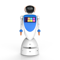 Nuevo Robot de Recepción para Edificios de Oficinas Moonlight Blue con Navegación SLAM, Martin, ABS de Alta Resistencia + PC, Motores Dobles para una Operación Inteligente