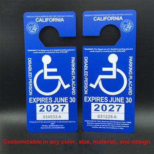 Porta Cartellino per Parcheggio Disabili in PVC, Segnaletica di Sicurezza per Porte o Auto, Supporto per Cartellino Disabili (Cartellino Non Ufficiale) - Product Image 2