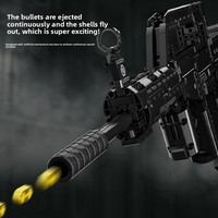 Modelo de Bloques de Construcción del Rifle de Asalto AK-47, Pieza de Exhibición de Arma, Ensamblaje de Partículas Pequeñas, 40 Piezas de Plástico