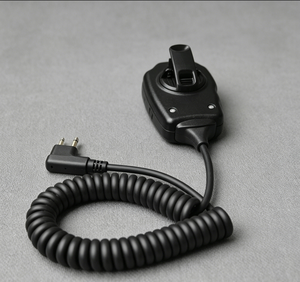 Micrófono de hombro remoto de 2 pines, micrófono de mano PTT con <span class=keywords><strong>cable</strong></span> en espiral, para radios walkie-talkie universales de dos vías - Product Image 5