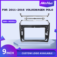 Kit d'intérieur pour autoradio Android Meihua 9 pouces, cadre de fixation, accessoires de voiture, panneau pour VW POLO 2011-2016, protection intérieure