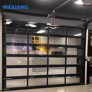 Porte de garage sans cadre en alliage d'aluminium QIGUANG, porte de garage en verre, porte de garage sectionnelle isolée - Product Image 2