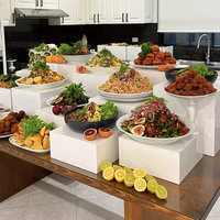 Support à Gâteau en Acrylique de Taille Personnalisée, Rehausseur en Acrylique Blanc, Rehausseur Carré pour Buffet