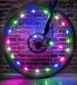 USB נטענת עמיד למים אופני דיבר אור רצועת LED אופני צמיג גלגל אורות לילדים Teen מבוגרים לילה רכיבה בטיחות