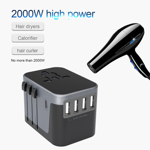 ออกแบบใหม่แบบพกพา Travel ADAPTER 4USB ประเภท <span class=keywords><strong>C</strong></span> 5600ma เอาต์พุต Multi <span class=keywords><strong>plug</strong></span> Universal Charger - Product Image 3