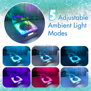 NOUVEAU <span class=keywords><strong>Lecteur</strong></span> <span class=keywords><strong>CD</strong></span> Seawave avec minuterie, rechargeable, écran LCD, lampe de projection réglable, bruit blanc, audio BT, haut-parleur vinyle - Product Image 2