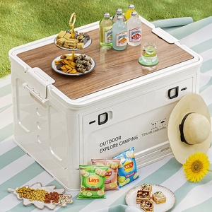 Boîte de rangement pliable en plastique à ouverture latérale, pour voiture, déménagement, pique-nique, <span class=keywords><strong>camping</strong></span> en plein air, boîte cadeau portable - Product Image 3