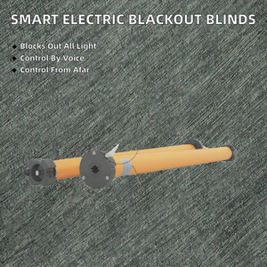 Smart Electric Blinds <b>Remote</b> <b>Control</b> DC Motor Built-in Indoor Bathroom Roller Shades Window Fabric Blackout Shade <b>Control</b> WiFi - Product Image 2