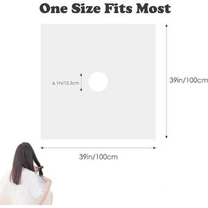 Peignoir de coiffure jetable en plastique PE imperméable pour la coupe, la permanente, la teinture, l'application d'huile et les soins en salon - Product Image 2