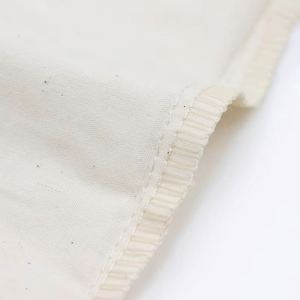 Pochette en tissu de coton et lin recyclable de haute qualité personnalisée, sacs à cordon en coton - Product Image 3