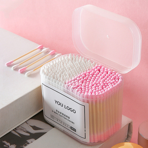 Bastoncini di Cotone in Legno a Doppia Punta per Trucco Femminile, Pulizia di Naso e Orecchie, Bastoncini con Testa a Vite in Legno, Strumento Multiuso per la Cura della Salute - Product Image 1