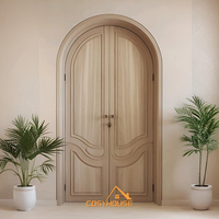 Porte intérieure en bois massif à double battant de style européen pour villa et appartement, fabrication sur mesure