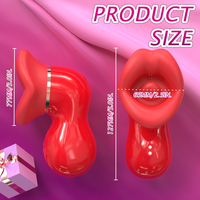 9 Frequenzmodi Klitoris-Stimulator Zungen-Lecken Stark Saugender Vibrator für Erwachsene