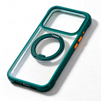 Coque antichoc magnétique en TPU transparente haute clarté avec support en U et cadre antidérapant pour iPhone 18 17 16 Pro Max
