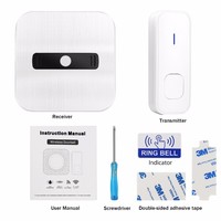 Sonnette sans fil Daytech - Étanche, portée de 300 m, 55 sonneries, installation facile, matériau ABS, alimentation CC
