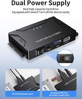 Adattatore USB 3.0 a IDE e SATA, Lettore di Hard Disk Esterno Convertitore Ultra Recovery per HDD/SSD da 2.5\"/3.5\"