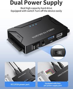 USB 3.0 để <span class=keywords><strong>IDE</strong></span> và SATA <span class=keywords><strong>Adapter</strong></span>, bên ngoài Ổ đĩa cứng đọc siêu phục hồi chuyển đổi cho <span class=keywords><strong>2.5</strong></span> "/<span class=keywords><strong>3.5</strong></span>" inch HDD/SSD Ổ đĩa cứng - Product Image 5