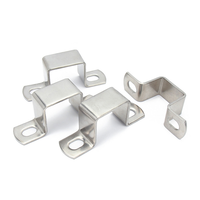 Support en acier inoxydable en forme de U, pince à angle droit, pince pour tube carré