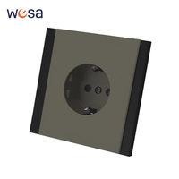 Enchufe de Pared WESA 16A, 1 Tomacorriente, Estándar Europeo Schuko, Diseño Moderno y Lujoso