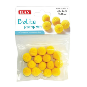 Palline di Lana Gialla da 1,5 Cm per Decorazioni Artigianali - Product Image 2