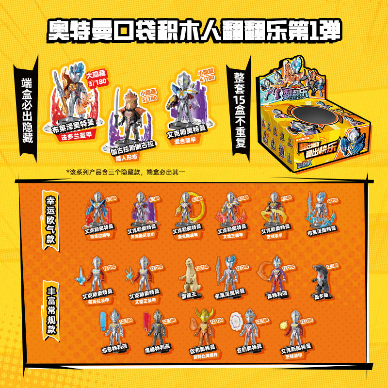 Ultraman Pocket Figure Wave 1 - New Warriors (13 boîtes + 2 gratuites)