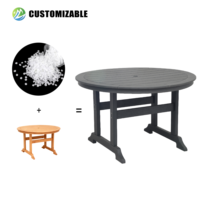 Recyceltes HDPE-Material, faltbare, komfortable, moderne Outdoor-Essgruppen, Gartentisch mit 5 Jahren Garantie für Camping, Terrasse, Pool