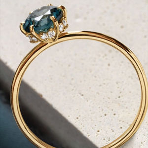 Nouvelle mode <span class=keywords><strong>saphir</strong></span> Touchpoint diamant femmes promesse mariage éternel 925 argent Sterling Premium bijoux <span class=keywords><strong>bague</strong></span> - Product Image 4