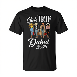 T-shirt pour filles : Voyage à Dubaï 2025 – Équipe d'anniversaire, fête, vacances - Product Image 2