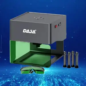 Daja Dj6 Mini Draagbare Blue-Tooth Verbinding Hout Acryl Chocolade Laser Gravure Machine Voor Siliconen