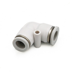 SXQD Pneumatic <b>Quick</b> <b>Connector</b> Plastic 90 Degree Bend For Air Hoses Size 10 - Product Image 1